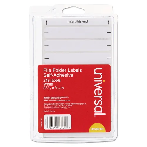 Self-Adhesive Permanent File Folder Labels, 0.56 x 3.44, White, 8/Sheet, 31 Sheets/Pack Questions & Answers