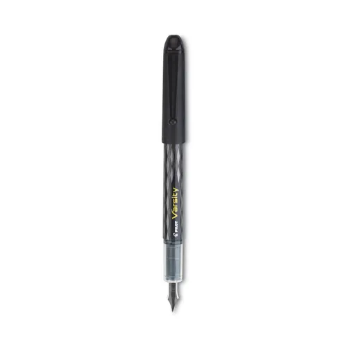 Varsity Fountain Pen, Medium 1 mm, Black Ink, Clear/Black Barrel Questions & Answers