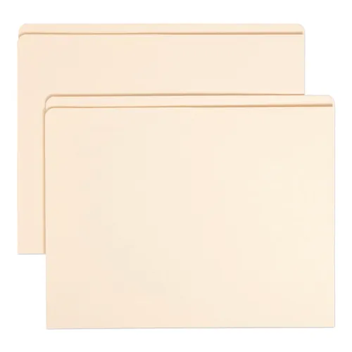 Is there a file folder with an inside pocket that has business card slits?