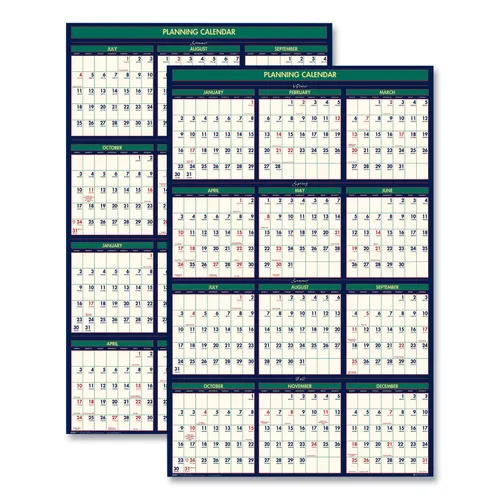 Four Season Erasable Business/Academic Recycled Wall Calendar, 24 x 37, 12-Month(July-June):2024-2025, 12-Month(Jan-Dec):2025 Questions & Answers