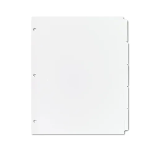 Write and Erase Plain-Tab Paper Dividers, 5-Tab, 11 x 8.5, White, 36 Sets Questions & Answers