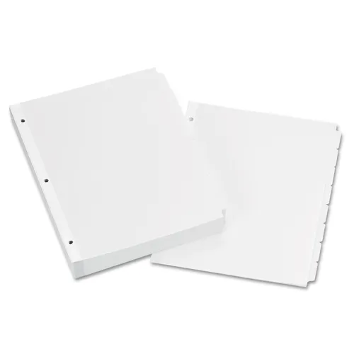 Write and Erase Plain-Tab Paper Dividers, 8-Tab, 11 x 8.5, White, 24 Sets Questions & Answers