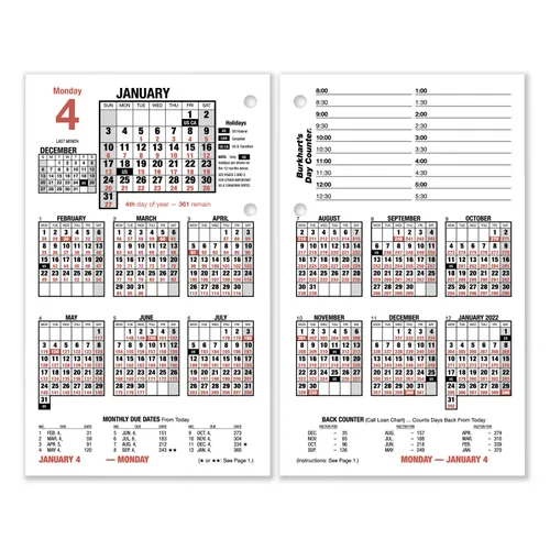 Burkhart's Day Counter Desk Calendar Refill, 4.5 x 7.38, White Sheets, 12-Month (Jan to Dec): 2025 Questions & Answers