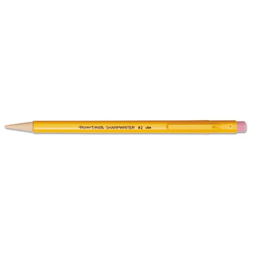 Sharpwriter Mechanical Pencil, 0.7 mm, HB (#2), Black Lead, Classic Yellow Barrel, Dozen Questions & Answers