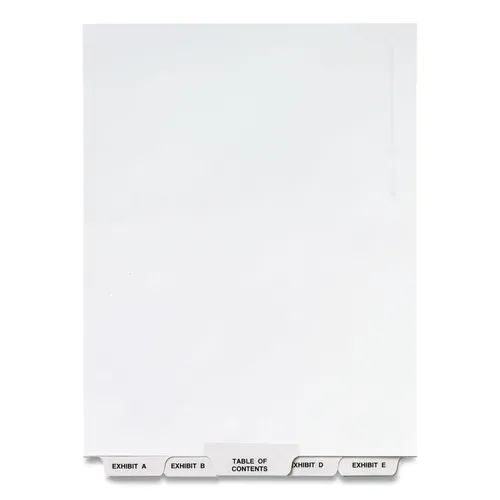 Preprinted Legal Exhibit Bottom Tab Index Dividers, Avery Style, 27-Tab, Exhibit A to Exhibit Z, 11 x 8.5, White, 1 Set Questions & Answers