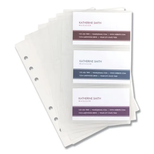 Do the Business Card Binders Refill Sheets load the business cards from the top or the side?