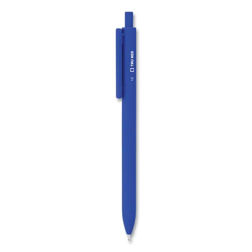 Ballpoint Retractable Pen, Medium Point, 1 mm, Blue Ink, Blue Barrel, Dozen Questions & Answers