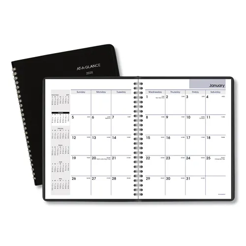 DayMinder Monthly Planner with Notes Column, 8.75 x 7, Soft Cover, Black,12-Month (Jan to Dec): 2025 Questions & Answers