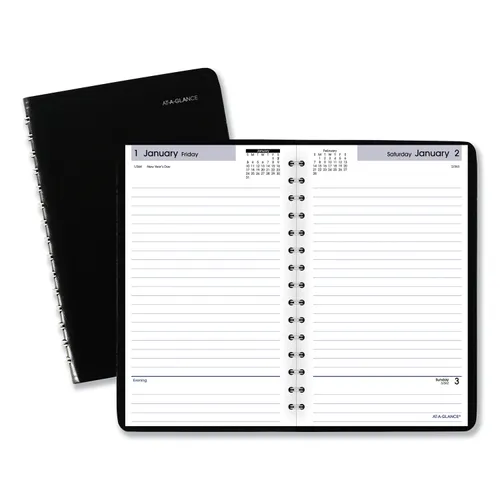 DayMinder Daily Appointment Book, 8 x 5, Black Cover, 12-Month (Jan to Dec): 2025 Questions & Answers