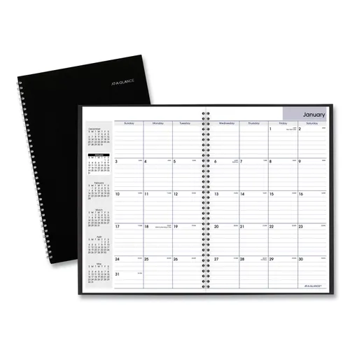 DayMinder Monthly Planner, Ruled Blocks, 12 x 8, Black Cover, 14-Month: Dec 2024 to Jan 2026 Questions & Answers