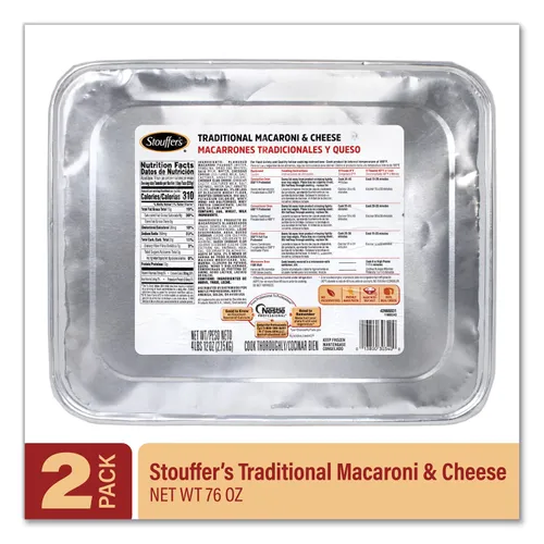 Traditional Baked Macaroni and Cheese, 76 oz Tray, 2/Pack Questions & Answers