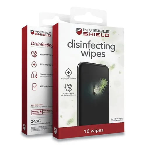 InvisibleShield Disinfecting Wipes for Electronic Devices, Spun Fiber, 3 x 3, 10/Pack Questions & Answers