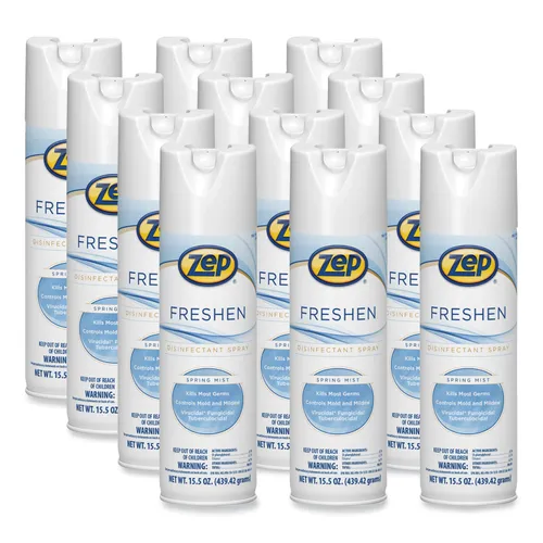 Freshen Disinfectant Spray, Spring Mist, 15.5 oz Aerosol Spray, 12/Carton Questions & Answers