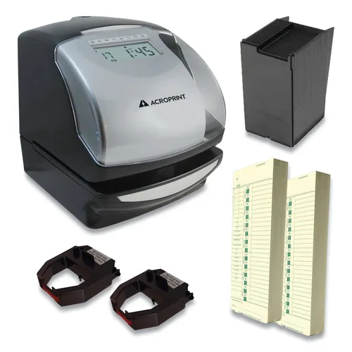 ES900 Time Clock Bundle, Digital Display, Black Questions & Answers