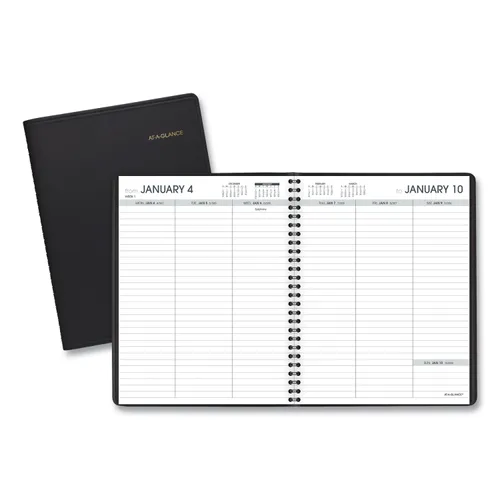 Weekly Planner Ruled for Open Scheduling, 8.75 x 6.75, Black Cover, 12-Month (Jan to Dec): 2025 Questions & Answers