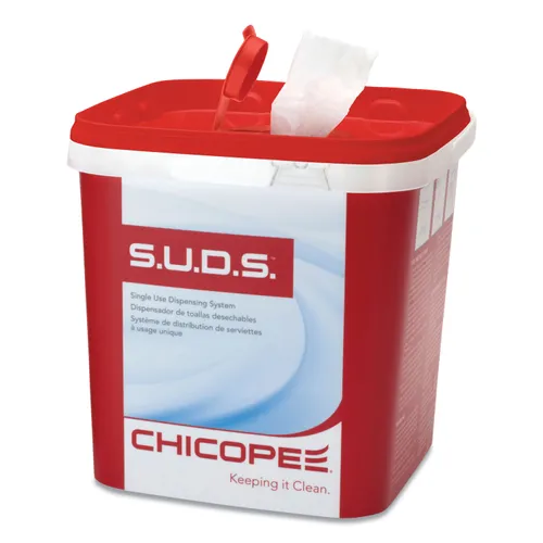 S.U.D.S Bucket with Lid, 7.5 x 7.5 x 8, Red/White, 6/Carton Questions & Answers