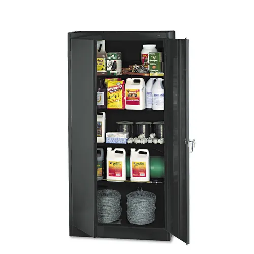 72" High Standard Cabinet (Unassembled), 36w x 18d x 72h, Black Questions & Answers