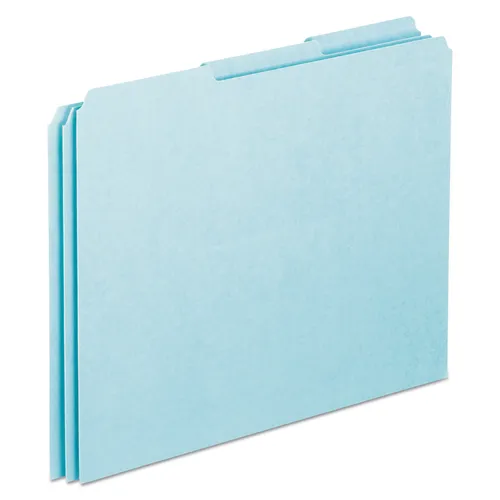 Blank Top Tab File Guides, 1/3-Cut Top Tab, Blank, 8.5 x 11, Blue, 100/Box Questions & Answers