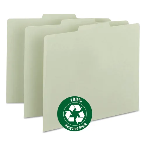 Recycled Blank Top Tab File Guides, 1/3-Cut Top Tab, Blank, 8.5 x 11, Green, 100/Box Questions & Answers