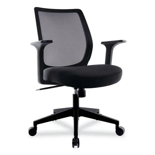 Essentials Mesh Back Fabric Task Chair with Arms, Supports Up to 275 lb, Black Fabric Seat, Black Mesh Back, Black Base Questions & Answers