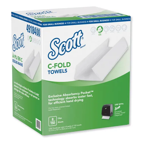 C-Fold Towels for Business, Absorbency Pockets, 10.13 x 13.15, White, 150/Pack, 8 Packs/Carton Questions & Answers