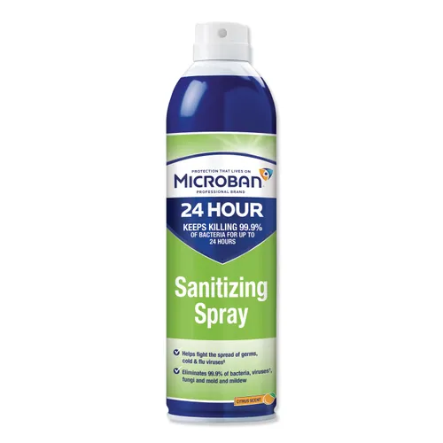 24-Hour Disinfectant Sanitizing Spray, Citrus, 15 oz Aerosol Spray, 6/Carton Questions & Answers