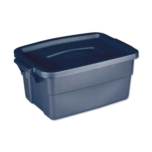 Roughneck Storage Box, 3 gal, 10.63" x 15.69" x 7", Dark Indigo Metallic Questions & Answers