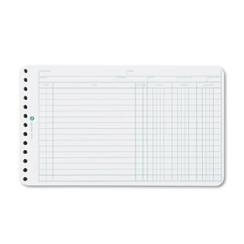 Extra Sheets for Six-Ring Ledger Binder, White, 100/Pack Questions & Answers