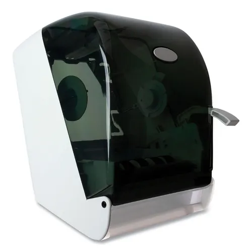 Lever Action Roll Towel Dispenser, 11.25 x 9.5 x 14.38, Transparent Questions & Answers