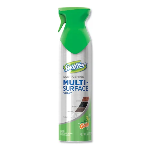 Dust and Shine Multi-Surface Spray, Gain Original Scent, 9.7 oz, Aerosol, 6/CT Questions & Answers