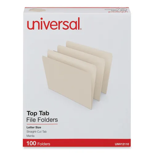 Top Tab File Folders, Straight Tabs, Letter Size, 0.75" Expansion, Manila, 100/Box Questions & Answers