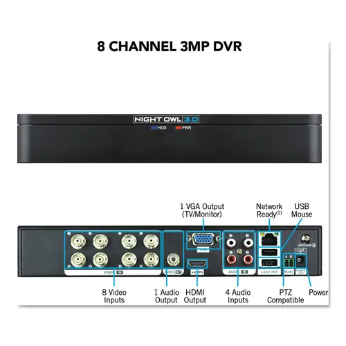 8 Channel Extreme HD 3MP DVR, 1080p Resolution Questions & Answers