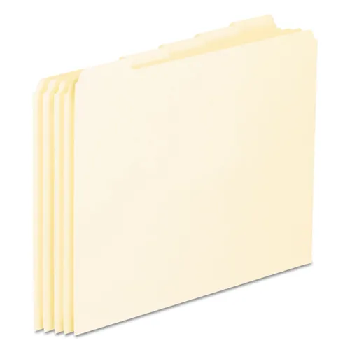 Blank Top Tab File Guides, 1/5-Cut Top Tab, Blank, 8.5 x 11, Manila, 100/Box Questions & Answers