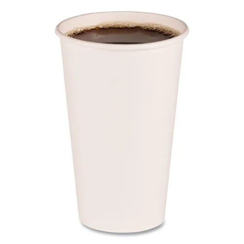 Paper Hot Cups, 16 oz, White, 50 Cups/Sleeve, 20 Sleeves/Carton Questions & Answers