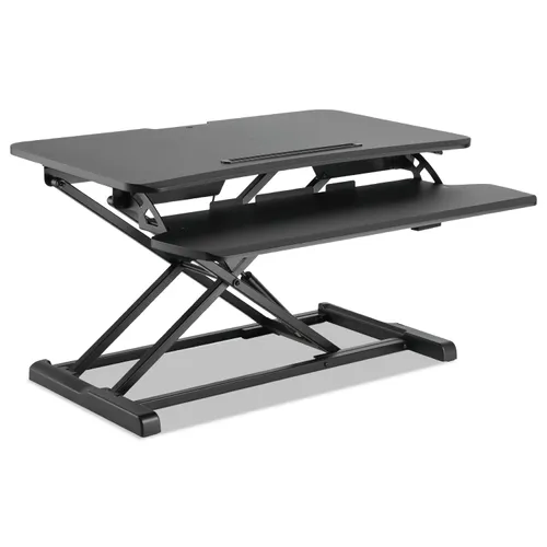 AdaptivErgo Two-Tier Sit-Stand Lifting Workstation, 31.5" x 26.13" x 4.33" to 19.88", Black Questions & Answers