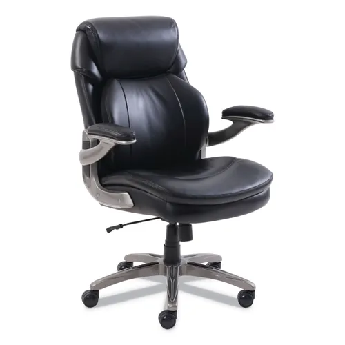 Cosset Mid-Back Executive Chair, Supports Up to 275 lb, 18.5" to 21.5" Seat Height, Black Seat/Back, Slate Base Questions & Answers