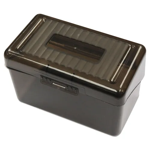 Plastic Index Card Boxes, Holds 300 3 x 5 Cards, 5.63 x 3.25 x 3.75, Translucent Black Questions & Answers