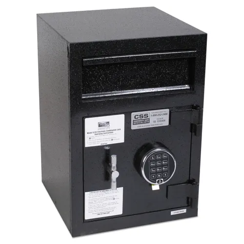 Depository Security Safe, 0.95 cu ft, 14 x 15.5 x 20, Black Questions & Answers