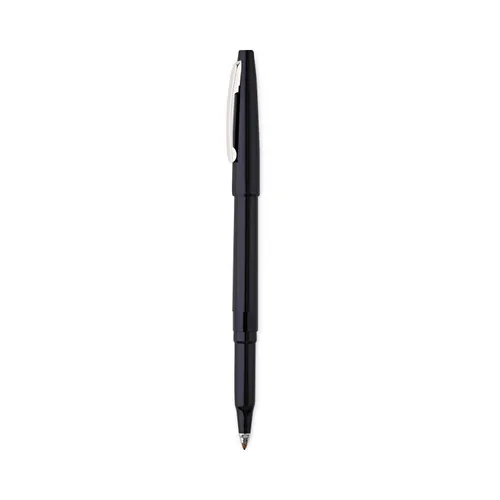 Rolling Writer Roller Ball Pen, Stick, Medium 0.8 mm, Black Ink, Black Barrel, Dozen Questions & Answers