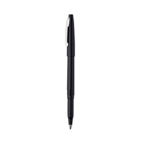 Rolling Writer Rollerball Pen, Stick, Medium 0.8 mm, Black Ink, Black Barrel, Dozen Questions & Answers