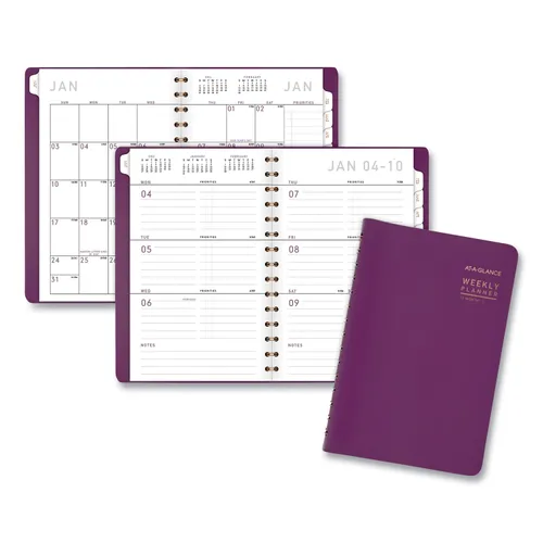 Contemporary Weekly/Monthly Planner, 8.5 x 5.5, Purple, 2021 Questions & Answers