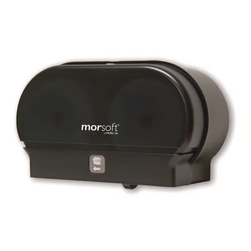 Morsoft Small Core Tissue Dispenser, 11.86 x 5.48 x 7.32, Black Translucent Questions & Answers