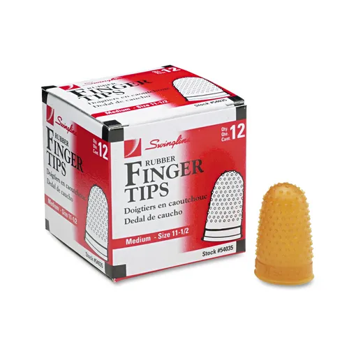 Rubber Finger Tips, 11 1/2 (Medium), Amber, Dozen Questions & Answers