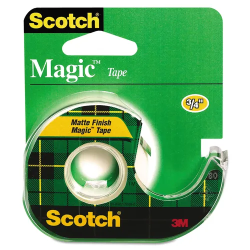 MAGIC TAPE IN HANDHELD DISPENSER, 1" CORE, 0.75" X 54.17 FT, CLEAR Questions & Answers