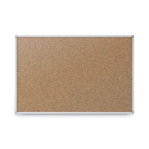 Economy Cork Board with Aluminum Frame, 24" x 18", Tan Surface, Satin Aluminum Frame Questions & Answers