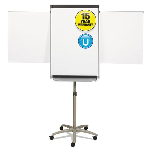 Prestige 2 Mobile Presentation Easel, 3 ft x 2 ft, Silver/White Questions & Answers