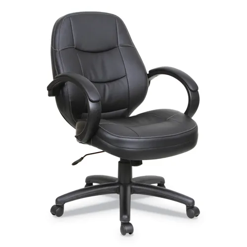 Alera PF Series Mid-Back Bonded Leather Office Chair, Supports Up to 275 lb, 18.11" to 21.45" Seat Height, Black Questions & Answers