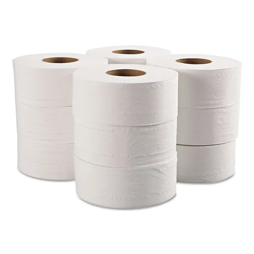 Jumbo Bathroom Tissue, Septic Safe, 2-Ply, White, 650 ft, 12 Rolls/Carton Questions & Answers