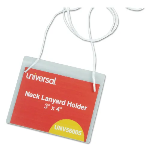 Clear Badge Holders w/Neck Lanyards, 3 x 4, White Inserts, 100/Box Questions & Answers