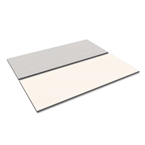 Reversible Laminate Table Top, Rectangular, 71.5w x 29.5d, White/Gray Questions & Answers